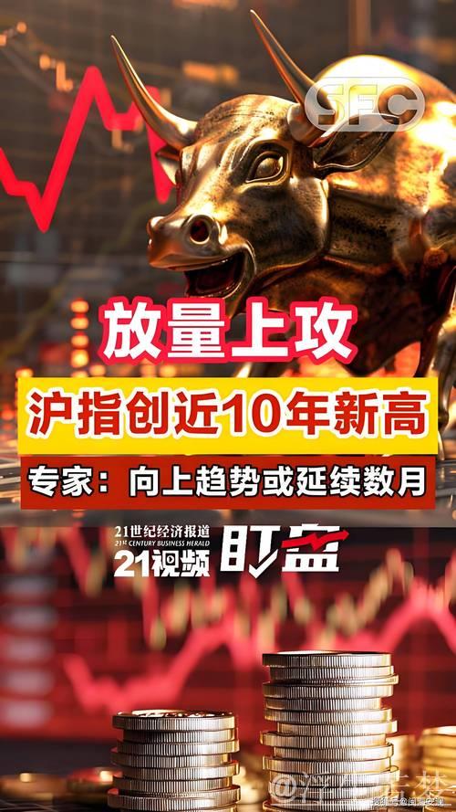 沪指攀升至十年峰值,A股总市值超100万亿元 沪指攀升至十年峰值,A股总市值超100万亿元
